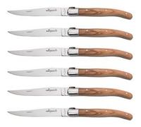 Coffret 6 couteaux laguiole bois olivier - Jean Dubost - Marron - Inox marron G