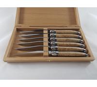Coffret 6 couteaux Laguiole Prestige en Bouleau finition Brillant