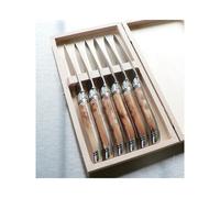 Coffret 6 couteaux Laguiole Prestige en Loupe de Cade finition Brillant
