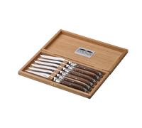Coffret 6 couteaux Laguiole Prestige en Pistachier finition Brillant