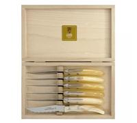 Coffret 6 couteaux steak Berlingot panaché nacrine naturelle
