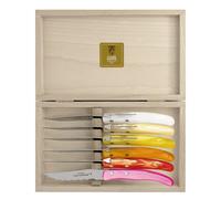 Coffret 6 couteaux steak Berlingot panaché Rouge-orange