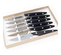 Coffret 6 couteaux steaks brasserie Noir