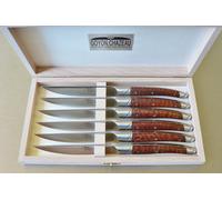 Coffret 6 couteaux Thiers Avantage en Amourette finition Mat