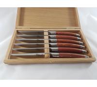 Coffret 6 couteaux Thiers Avantage en Bois de rose finition Mat