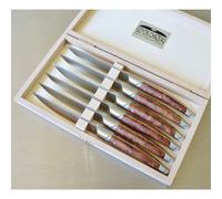 Coffret 6 couteaux Thiers Avantage en Loupe de Thuya finition Mat