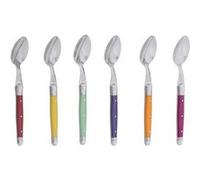 Coffret 6 cuillères à café laguiole irisées assorties - Jean Dubost - Argent - Inox Argent G