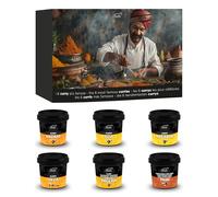 Coffret 6 Currys du Monde Bembo - Sélection de Currys Gourmet : Madras, Goa, Malabar, Java, Anglais, Thai Rouge - Pour la Cuisine et les Passionnés d’Épices