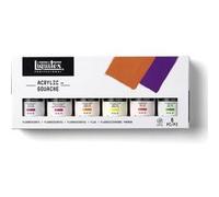 Liquitex Professional Gouache acrylique Coffret 6 x 59 ml Couleurs fluorescentes