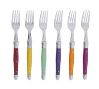 Coffret 6 fourchettes laguiole irise assorties - Jean Dubost - Multicolore - Acier Inoxydable (inox) Multicolore G
