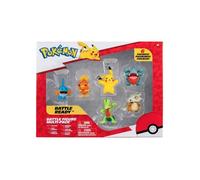 Coffret 6 Pokemon Arcko, Poussifeu, Pikachu, Gobou, Osselait Griknot - Set Figurine De Combat Jouet Garcon + 1 Carte Tigre