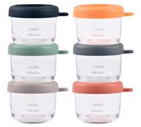 Béaba Coffret 6 portions en verre 150 ml - Sunrise color mix