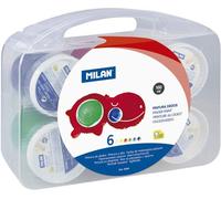 Coffret 6 Pots 100ml De Peinture Au Doigt Couleurs Assorties Milan