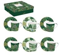 Coffret 6 tasses à café en porcelaine 100 ml collection Woodland - EASYLIFE