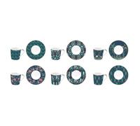 COFFRET 6 TASSES A CAFE EN PORCELAINE 100ML MANDALAY - EASYLIFE