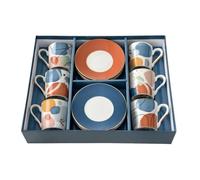 COFFRET 6 TASSES A CAFE EN PORCELAINE 100ML SHAPES - EASYLIFE
