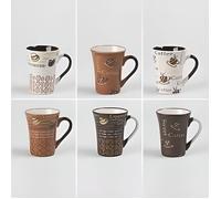 Coffret 6 tasses Collector 15 cl décors assortis - Table Passion - Multicolore - Porcelaine Multicolore G