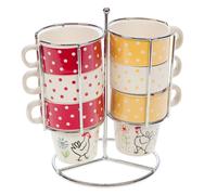 Amadeus - Coffret 6 tasses expresso Flavie - Blanc - Porcelaine Blanc