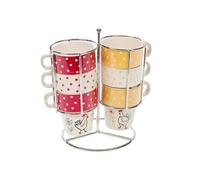 - Coffret 6 tasses expresso Flavie - Blanc - Porcelaine