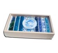 Coffret 60 billes ocean et mer bleu - couleurs et formes variees - dauphin requin aquarium - set jeu recreation enfant et carte Bleu