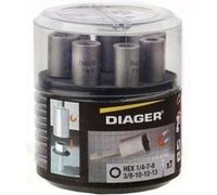 Diager – Coffret 7 douilles magnétiques U602 Quick‑Lock 1 1/4" L 50 mm