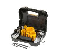 Coffret 7 scies cloche + petit et large mandrin QUICK CHANGE et 2 mèches pilotes - DT90353-QZ - DEWALT