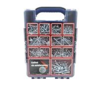 Coffret 755 Vis Autoperceuses Tête Fraisée, Cylindrique et Hexagonale - Zingué blanc - D-Work