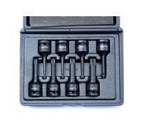 coffret 8 douilles embouts impact torx males a choc carre 1/2 -
