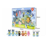 Coffret 8 figurines Bluey Bingo - Personnages de la série animée - Jouet enfant dès 3 ans.