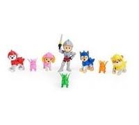Coffret 8 figurines pat patrouille chevalier : ryder chiot marcus chase ruben stella et dragons - chien - personnages collector