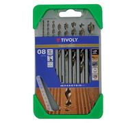Tivoly Coffret forets bois HSS Haute Performance 8 forets gradués bronze Ø 2-3-4-5-6-7-8-10 mm