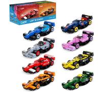 Coffret 8 Mini Voitures De Course À Construire Bleu TU