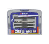 Coffret 8 pieces Tivoly de taraudage et perçage HSS