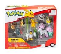 Coffret 8 Pokemon Pikachu Evoli Moumouton Farfuret Voltoutou Palarticho Ponyta de Galar Morpeko - Set Figurine + 1 Carte Tigre