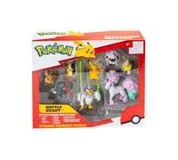 Coffret 8 Pokemon Pikachu Evoli Moumouton Farfuret Voltoutou Palarticho Ponyta de Galar Morpeko - Set Figurine + 1 Carte Tigre
