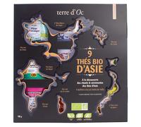 Coffret 9 boîtes collection de thés bio d'Asie terre d'Oc