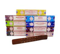 Coffret 9 Boîtes d'Encens Variés avec Porte-Encens