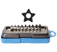 Coffret 9 embouts à douilles Torx 5 pans + trou TS10 à TS50 1/4" lobes percés