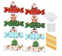 Coffret à Argent de Noël pour Argent Liquide 8 Pièces Support Drôle Pour | Avec 40 Sachets Transparents, 8 Cartes Et Pour Adultes Fête Des Vacances Maison Bureau