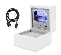Coffret à Bagues avec Écran LCD 2.4 Pouces, Intérieur en PU souple, Lecteur Vidéo, pour Demande en Mariage, Anniversaire, Cérémonie, Mariage, Anniversaire