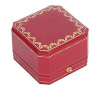Coffret à Bagues élégant, 2 Pièces, pour Proposition de Fiançailles, Rangement de Cadeaux de Mariage, Matériau en Velours de Flanelle Durable (Boîte à anneaux simple rouge)