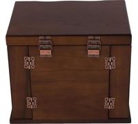Coffret à bijoux, 5 couches, 4 tiroirs, amovible, brun