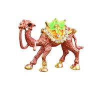 Coffret à Bijoux avec Figurine de Chameau, Boîte à Bijoux Souvenir, Organisateur de Petits Objets en Forme d'animal, Fabriqué en Alliage de Zinc, Rouge Vif
