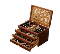 Coffret à Bijoux Boîte À Bijoux En Bois À Plusieurs Niveaux Avec Tiroir Jewelry Box(Brown)