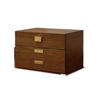 Coffret à Bijoux Boîte À Bijoux En Bois À Plusieurs Niveaux, Grande Capacité De Rangement Jewelry Box(Brown)