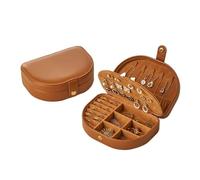 Coffret à Bijoux Boîte À Bijoux En Forme De Coquillage, Organisateur De Colliers Portable Jewelry Box(Brown)