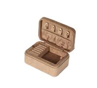 Coffret à Bijoux Boîte À Bijoux En Velours À Double Compartiment For Ranger Et Transporter Jewelry Box(Brown)
