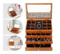 Coffret à bijoux, Cabinet à bijoux de bureau, Coffret à bijoux exquis et rustique