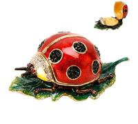 Coffret à Bijoux 'Coccinelle' rouge - 8x3 cm [R6865]