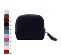 Coffret à bijoux de voyage Gettoreach/Stuffdatas, organiseur portable avec fermeture éclair et pompon, 5 compartiments for bracelets, bagues, boucles d'oreilles et colliers.(Blue)